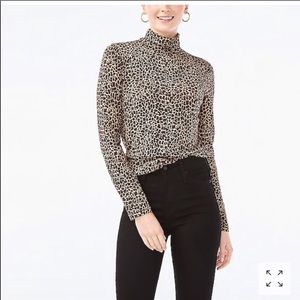J Crew Leopard 🐆 Print Turtleneck, XS